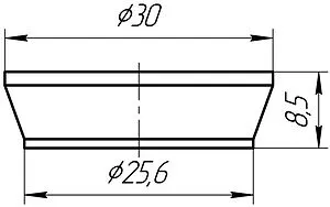 Уплотнительное кольцо конусное 25 мм Ани Пласт M025 Уплотнительное кольцо конусное 25 мм Ани Пласт M025, 2