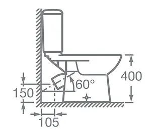 Унитаз-компакт Roca Access белый 34P23900Y Унитаз-компакт Roca Access белый 34P23900Y, 3