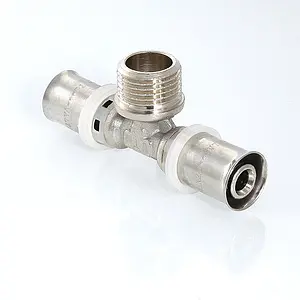 Тройник пресс переходной 32мм x 1"н x 32мм Valtec VTm.233.N.320632 Тройник пресс переходной 32мм x 1"н x 32мм Valtec VTm.233.N.320632, 4