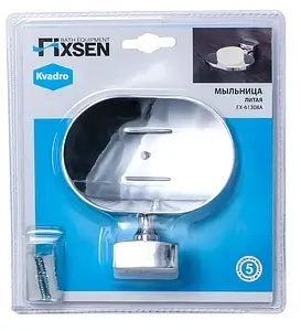 Мыльница Fixsen Kvadro хром FX-61308A Мыльница Fixsen Kvadro хром FX-61308A, 2