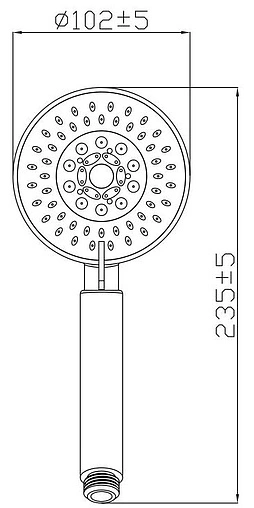 Лейка ручного душа Gross Aqua Moderna хром GA4051