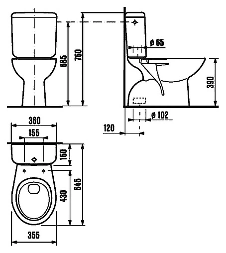 Унитаз-компакт Jika Zeta белый 8.2539.6.000.242.9