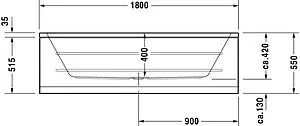 Ванна акриловая Duravit D-Code 180x80 700101000000000 Ванна акриловая Duravit D-Code 180x80 700101000000000, 3