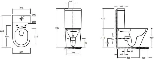 Бачок для унитаза Jacob Delafon Rodin+ белый ETAB232-00