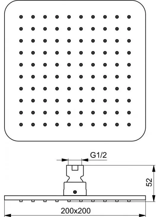 Лейка верхнего душа Ideal Standard IdealRain чёрный матовый B0024XG Лейка верхнего душа Ideal Standard IdealRain чёрный матовый B0024XG, 2