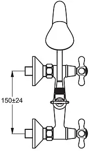 Смеситель для душа Vidima Retro хром BA131AA Смеситель для душа Vidima Retro хром BA131AA, 2