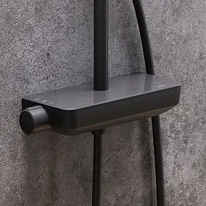 Душевая система с термостатом для душа Damixa Scandinavian Pure чёрный матовый 936750300, 5