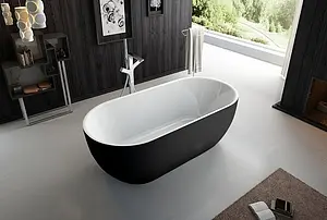 Ванна акриловая отдельностоящая BelBagno 150x80 без перелива белый/панель черный матовый BB70-1500-800-W/NM Ванна акриловая отдельностоящая BelBagno 150x80 без перелива белый/панель черный матовый BB70-1500-800-W/NM, 5