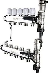Группа коллекторная без расходомеров 5 отводов 1"в/в x ¾"ек Valtec VTc.588.EMNX.0605 Группа коллекторная без расходомеров 5 отводов 1"в/в x ¾"ек Valtec VTc.588.EMNX.0605