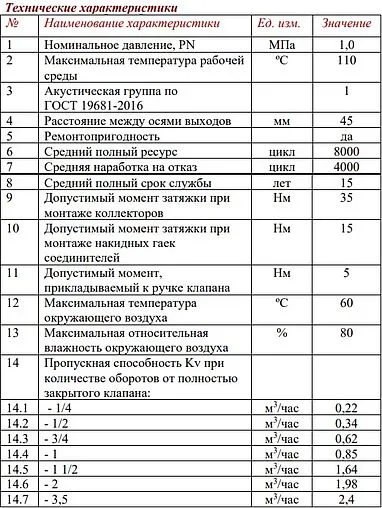 Коллектор регулирующий проходной 3 отвода 1&quot;в/н x ¾&quot;ек Valtec VTc.570.NE.0603