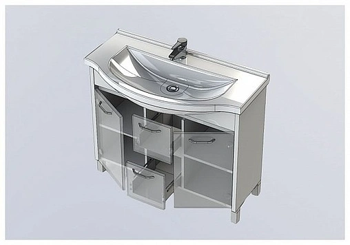 Тумба под умывальник напольная Aquanet Донна 100 венге 00169183