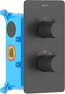 Смеситель для душа скрытого монтажа Aquatek Европа чёрный матовый AQ1391MB Смеситель для душа скрытого монтажа Aquatek Европа чёрный матовый AQ1391MB, 1