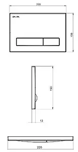 Комплект 6 в 1 Am.Pm Spirit 2.0 FlashClean I012702/I014151/C701700SC с кнопкой хром глянцевый, 3