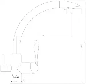 Смеситель для кухни с подключением к фильтру Swedbe Selene Plus бронза 8043М Смеситель для кухни с подключением к фильтру Swedbe Selene Plus бронза 8043М, 2