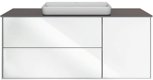 Тумба-умывальник подвесная Kerama Marazzi Plaza Modern 120 белый PL.M.120.3\WHT+PL.wbi.55.1+