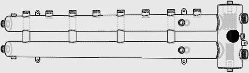 Распределительный коллектор 5 контуров с гидрострелкой 1¼&quot;н x 1&quot;н Север-R-М4+1 1945089