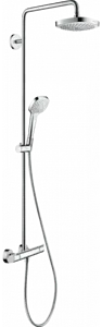 Душевая система с термостатом для душа Hansgrohe Croma Select E 180 2jet EcoSmart хром/белый 27257400 Душевая система с термостатом для душа Hansgrohe Croma Select E 180 2jet EcoSmart хром/белый 27257400, 1