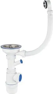 Сифон бутылочный для мойки с переливом VIRPlast Элит 30986177 Сифон бутылочный для мойки с переливом VIRPlast Элит 30986177, 1