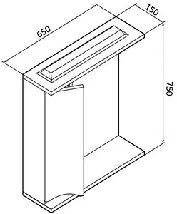 Шкаф-зеркало Am.Pm Like 65 L белый M80MPL0651WG Шкаф-зеркало Am.Pm Like 65 L белый M80MPL0651WG, 2