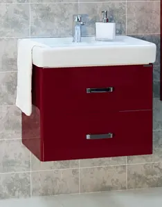 Тумба-умывальник подвесная Aquaton Америна 80 бордо 1A1377K1AM940 Тумба-умывальник подвесная Aquaton Америна 80 бордо 1A1377K1AM940, 4