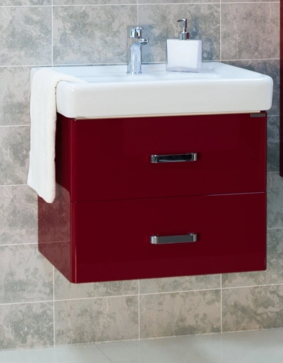 Тумба-умывальник подвесная Aquaton Америна 80 бордо 1A1377K1AM940