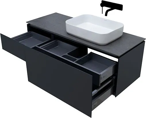 Тумба-умывальник подвесная Allen Brau Infinity 120 R антрацит 1.21008.AM+