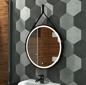 Зеркало на ремне с подсветкой Uperwood Upd Round 80 чёрный 291020278 Зеркало на ремне с подсветкой Uperwood Upd Round 80 чёрный 291020278, 4