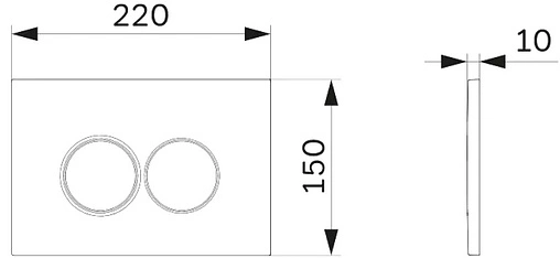 Клавиша смыва для унитаза Am.Pm ProС L I070131 хром матовый