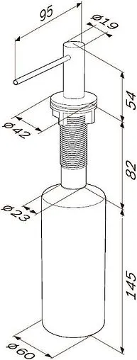 Дозатор для жидкого мыла Am.Pm Gem чёрный матовый A9037222