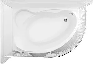 Карниз для ванны Aquanet Capri 170x110 хром 00156492, 3