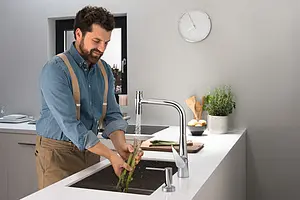 Смеситель для кухни с выдвижным изливом Hansgrohe Talis Select M51 300 2jet sBox хром 73867000, 5