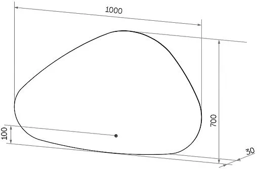 Зеркало с подсветкой Continent Voyage Led 100x70 белый ЗЛП616