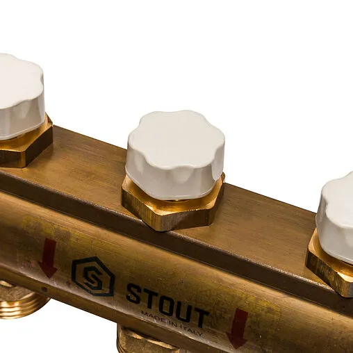 Группа коллекторная без расходомеров 11 отводов 1&quot;в/в x ¾&quot;ек Stout SMB 0468 000011