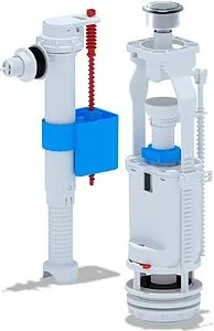 Комплект арматуры для бачка однорежимный ½&quot; пластик боковой Ани Пласт WC8010C, 1