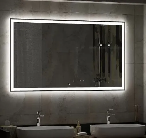 Зеркало с подсветкой Continent Mercury Led 80x60 белый ЗЛП571