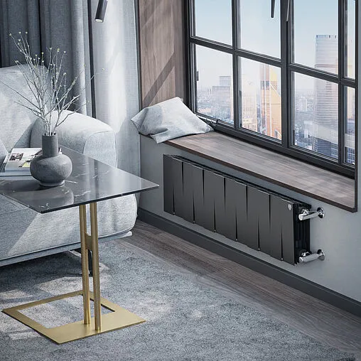 Радиатор биметаллический 12 секций Royal Thermo PianoForte 200 Noir Sable RTPB3020012