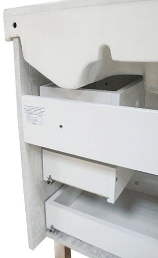 Тумба-умывальник напольная Comforty Никосия 60Н дуб белый 00004142203CF