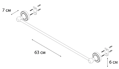 Полотенцедержатель Fixsen Style хром FX-41101