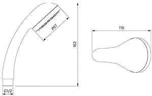 Смеситель для душа Milardo Sterm хром STESB00M03 Смеситель для душа Milardo Sterm хром STESB00M03, 3