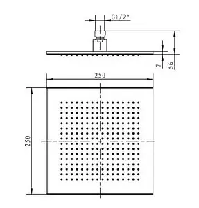 Лейка верхнего душа Villeroy&Boch Universal хром TVC00000200061, 2