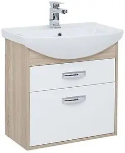 Тумба-умывальник Aquanet Грейс 65 белый/дуб сонома 00198377+00182642, 1