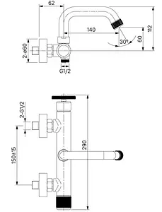 Смеситель для ванны IDDIS Grange графит GRAGMR2i02, 2