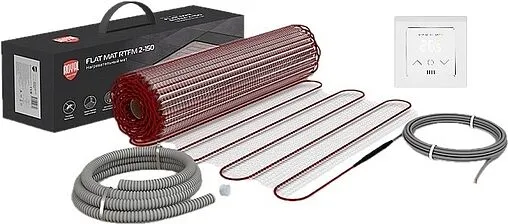 Теплый пол (нагревательный мат) Royal Thermo Flat Mat 370Вт 2.5м² RTFM 2-150-2,5 комплект с RTS-16