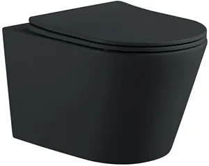 Унитаз подвесной безободковый Aquatek Вега черный матовый AQ1905-MB, 1