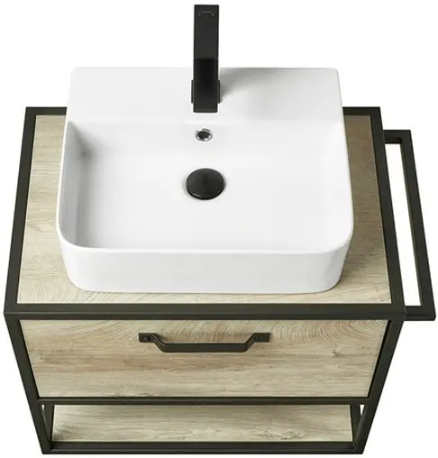 Тумба под умывальник подвесная Aquaton Лофт Фабрик 65 дуб эндгрейн 1A242301LTDU0