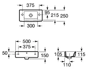 Раковина Roca Hall 50 белый 325883000, 2