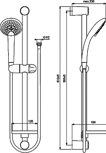 Душевая стойка Vidima Fresh M хром BA212AA