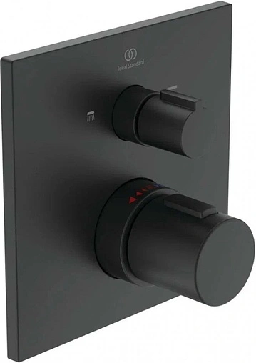 Термостат для 2 потребителей Ideal Standard Ceratherm T100 черный матовый A7522XG