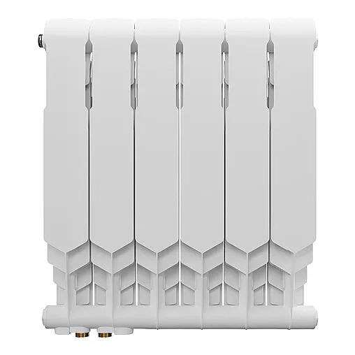 Радиатор биметаллический 6 секций нижнее правое подключение Royal Thermo Vittoria Super 500 2.0 VDR80 Bianco Traffico RTVSVDR250006 Радиатор биметаллический 6 секций нижнее правое подключение Royal Thermo Vittoria Super 500 2.0 VDR80 Bianco Traffico RTVSVDR250006