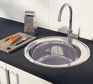 Мойка кухонная IDDIS Basic 51 хром BAS51P0i77, 4